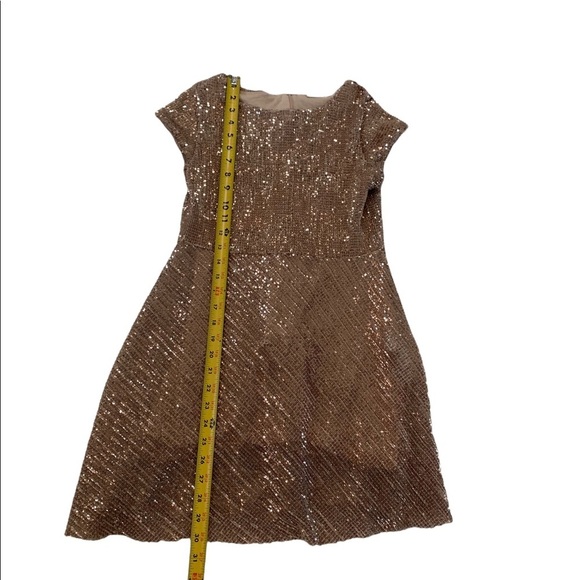 Zara Girls Casual Collection Metallic Rose Gold Sequins Size 11/12a - Picture 4 of 16